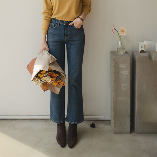 [Warm with inner napping~♨] Eternal napping Boot cut Banding denim pants [size: S, M, L]