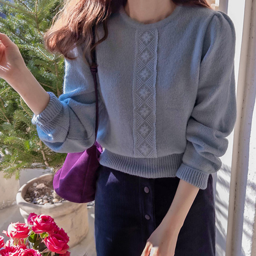 [LABEL] Berthia lovely roseless shoulder sharing warm knit [size:F(55~66)]