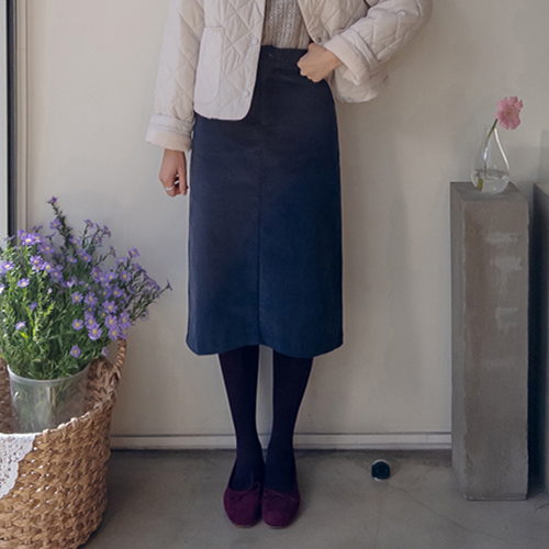 [Comfortable all day long♥][LABEL] Legend Stretchy Span Corduroy Banding Skirt[size:F(55~66)]