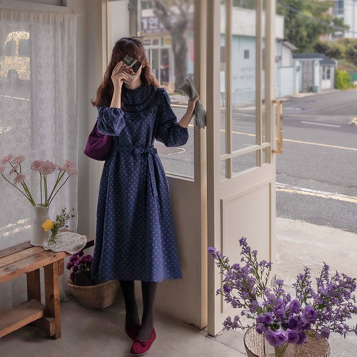 <FONT color=#5a3954>MADE LIN</font> Royce Fleece Flower Lovely Sharing Waist Strap Set Elegant Fit One Piece [Waist Strap X] <FONT color=#d8a4a4>[Scratch Sale]</font>