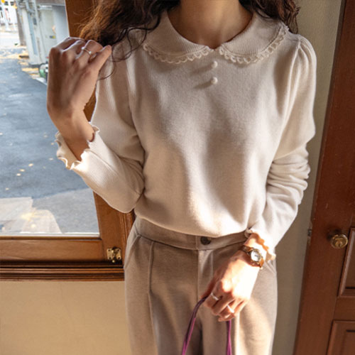 [Peach Fleece][LABEL] Belted Peach Fleece Bean Button Race Blouse [size:F,1]