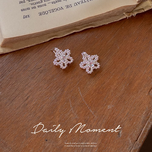 Snowflake cubic earring