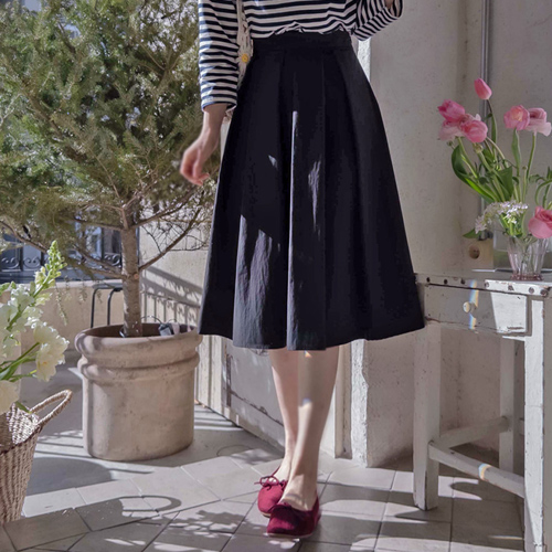 [LABEL] Rayburn & Ribbon Deformation-Free Clean Fit Skirt [size:F(55~66)]