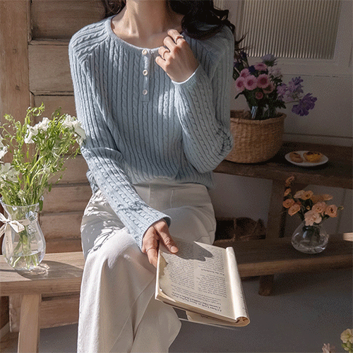 Sonia Delicate Twiddle Daily Mini Button Knit [size:F(55~66)]