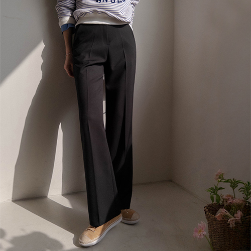 [Span Good♡][Back waist banding][Regular key point][Best special price 5,000 won discount] <FONT color=#5a3954>MADE LIN</font> Prism Stretchy Straight Fit Back Banding Slacks [size:S,M,L]