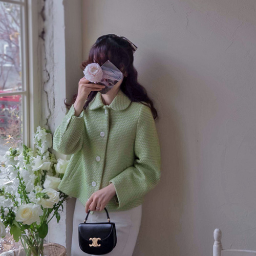 [Best Special Price 12,000 Won Discount] <FONT color=#5a3954>MADE LIN</font> Susanna Spring Tweed Refreshing Mapsi Jacket [size: F (55~66)]