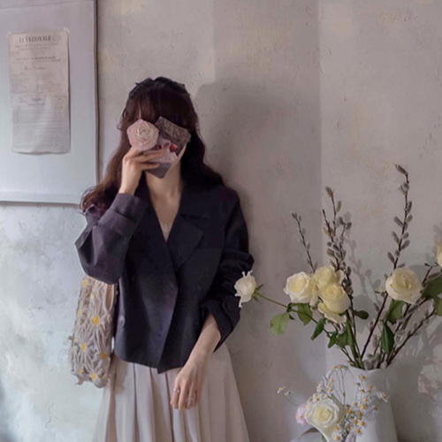 [Best Special Price 9,000 Won Discount] <FONT color=#5a3954>MADE LIN</font> MacGregor Spring Double-button Chic Short Burberry [size: F (55-66)]