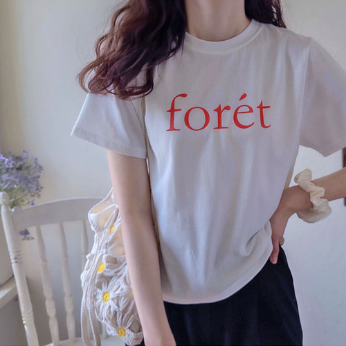 Season Forest Lettering Printing Coordination Good Tee [size:F(55~66)]