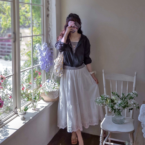 [Best Special Price: 8,000 Won Discount] <FONT color=#5a3954>MADE LIN</font> Windmill Hood Flexible Windbreak Jumper [size: F (55-66)]