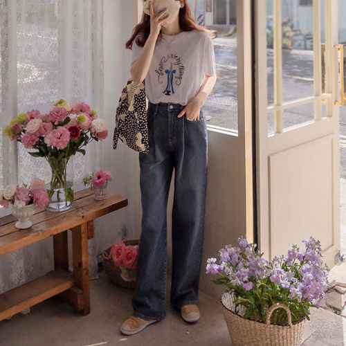[Half Price Sale 50%] <FONT color=#5a3954>MADE LIN</font> Rosiade Season Pintuck Wide Fit Daily Pants [size: S, M, L, XL]