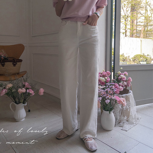 Cloden stylish neat fit semi-wide straight pants [size: S, M, L]