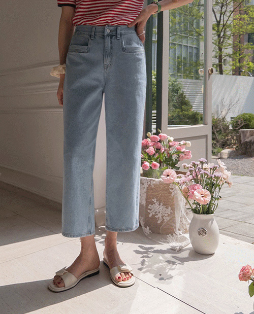 KELLER Square Pocket Straight Fit Back Banding Pants [size: S, M, L]