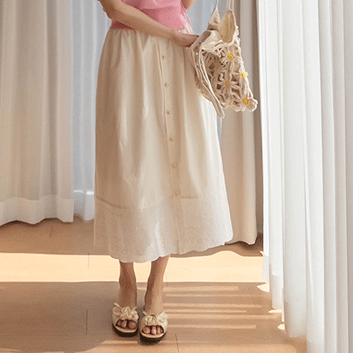 [Bottom Race Wave][New Product Special Price 10,000 Won Discount] <FONT color=#5a3954>MADE LIN</font> Evan Mildan Race Skirt[size: F(55~66)]