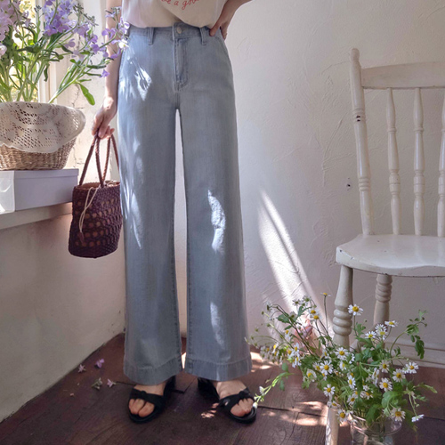 Berries Summer Cooling Soft and Flexible Back Band Pants [size:S,M,L]