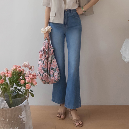 Wendy Soft Ring Boot Cut Team Denim Pants [size:S,M,L]