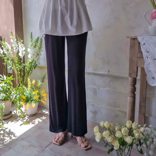 [Best Special Price 4,000 Won Discount] <FONT color=#5a3954>MADE LIN</font> Shreve Soft, Smooth, Stretchy, Comfortable Band Pants [size: F (55~66) (Short/Long)]