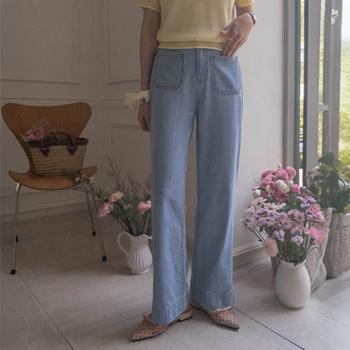 [Summer Denim] Maybin Front Pocket Tight Hood Wide Fit Denim Pants [size: S, M, L]