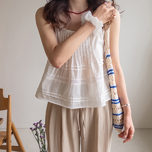 Shudion Romantic Saranglinen Sleeveless Shirts Blouse [size:F(55~66)]