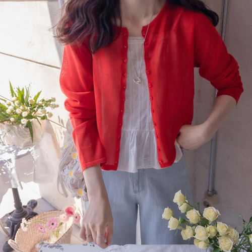 [LABEL] Clona Summer Beach Dress & Button Coordination Good Cardigan [size:F(55~66)]