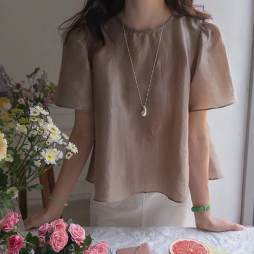 [LABEL] Bellaon luxurious silver gloss Blouse [size:F,1]