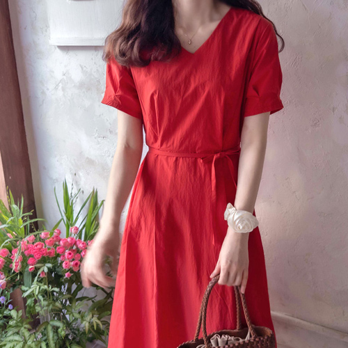 [New product special price 8,000 won discount] <FONT color=#5a3954>MADE LIN</font> Sound Me Summer Pintuck Puff Cool Rustle One Piece [size: F (55~66), L (77)]