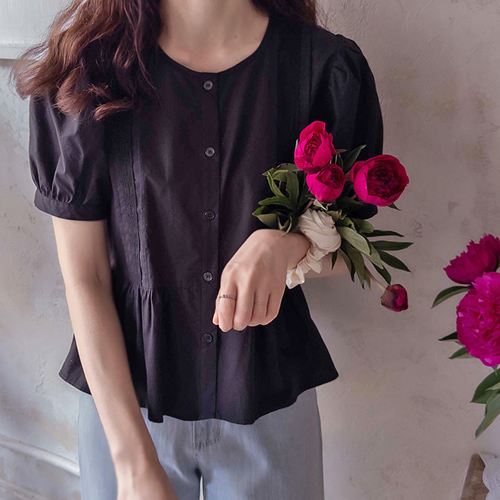 Lausanne Summer Lace Waist Sharing Elegant Fit Blouse [size:F(55~66)]