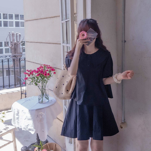[LABEL] Shunerkara A-line cute fit summer elegant Blouse [size: F (55~66)]