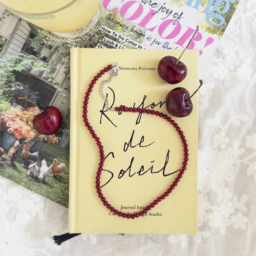 ruby Red Beads Necklace