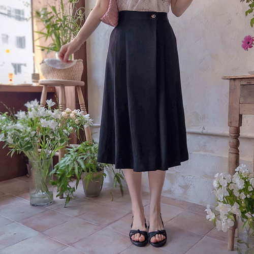 Clavins Soft and Cool Summer Chalrang Band Skirt Pants [size:F(55~66)]
