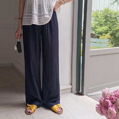 [New product special price 6,000 won discount] <FONT color=#5a3954>MADE LIN</font> Maya Hood Summer Banding Pants [size: F (55~66)]