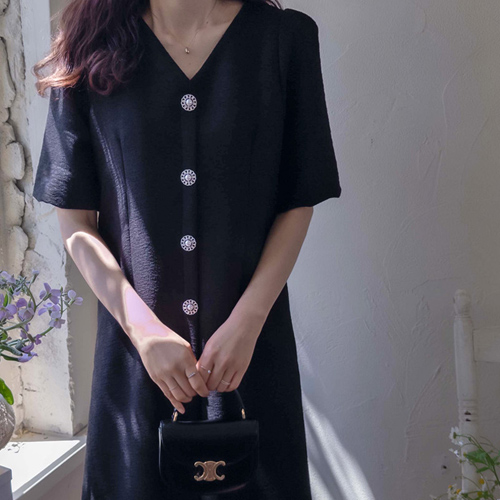 Livni Tweed Wave Short-sleeve One Piece [size:F(55~66)]