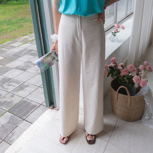 Eluan Slit Pocket Point Cool Summer Slacks [size: S, M, L]