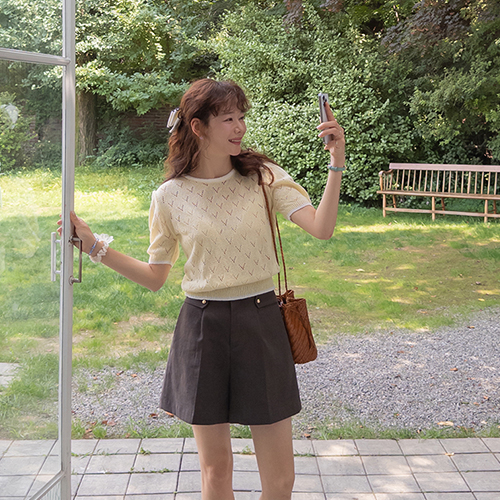 [Wind Sol~Sol] Dayden Comfortable Silver Punching Skashi Knit [size:F(55~66)]