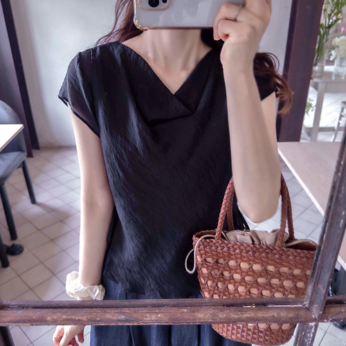Gemma Ribbon Lovely Sky Fit Cool Blouse [size:F(55~66)]