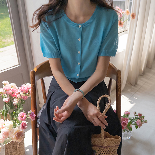 Ellis Heart Ribbon lovely Summer Cardigan [size:F(55~66)]
