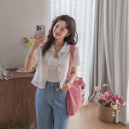Romance Wind Romantic Flower Race Summer Cardigan [size:F(55~66)]