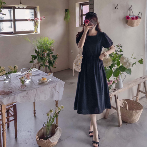 [LABEL] Roymond Punching Flower Embroidery Solid Lace Waist Strap Adjustable One Piece [size:F,1]