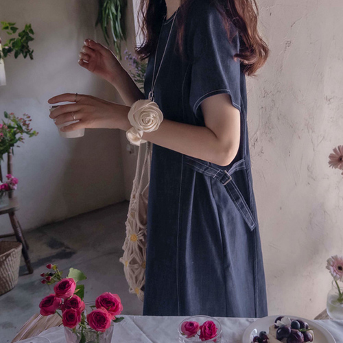 Foreign Non-Fade Buckle Point Elegant Fit Cheongsam Dress [size: F(55~66)]