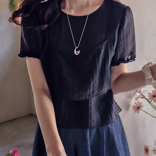 Roybin Tencel Cool Sleeve Point Bustier Blouse [size:F(55~66)]