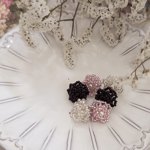 Only Love Rose Blooming Beads earring