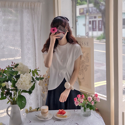 Like Bean Summertime Stretchy Span Tight Tee [size: F(55~66), L(77)]