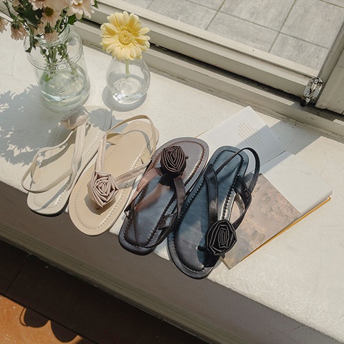 Corsage Slippers Sandals [Scratch Sale]