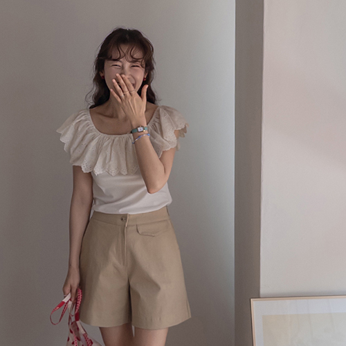[New Arrival Special Price 5,000 Won Discount] <FONT color=#5a3954>MADE LIN</font> Serabee Angel Race Two-Way Tee [size: F (55~66)]