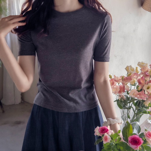 [New Arrival Special Price 4,000 Won Discount] <FONT color=#5a3954>MADE LIN</font> Kesley Cool Tencel Linen Short-sleeve Tee] [size: S, F]