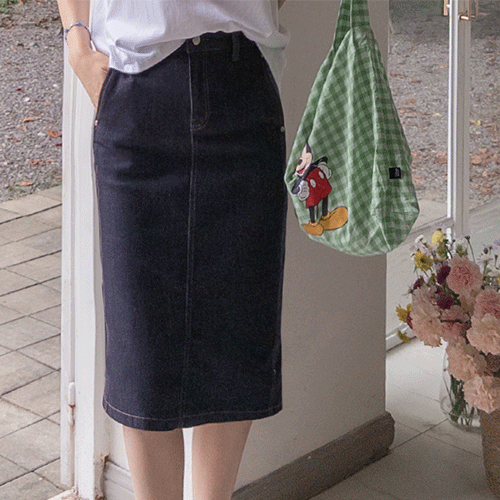 <FONT color=#5a3954>MADE LIN</font> Angela Non-Fade, Color-Transfer-Free, Stretchy Span Band Skirt [size: S, M, L)]