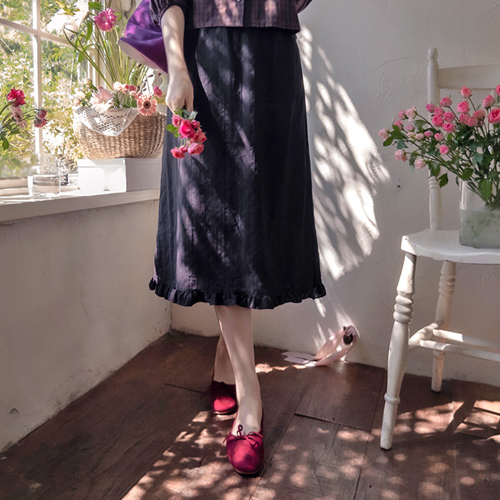 Love Autumn Pure Julji Lower Hem Sharing Edge Band Skirt [size: F(55~66)]