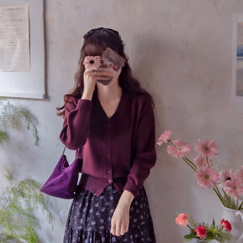 Schukland Autumn Button Coordination Chic Cardigan [size: F (55~66)]