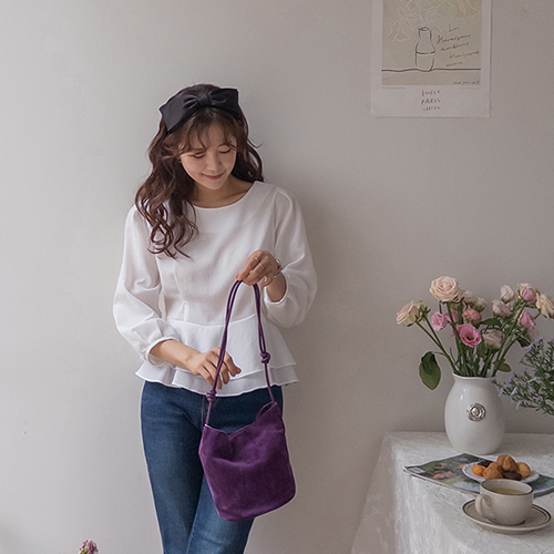 [LABEL] Bellina Feminine 7/8 Sleeve Free Strap Blouse [size: F(55~66)]