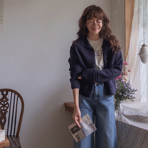 [LABEL] Cozy Fluffy Crochet Kara Cardigan [size: F (55-66)]