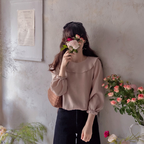 Madeleine Scarf Collar Luxury Soft Blouse [size: F(55~66)]